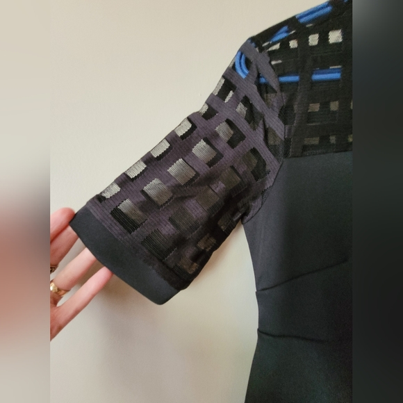 Asos Maternity Checkered Mesh Detail Dress US 4 - Picture 5 of 6